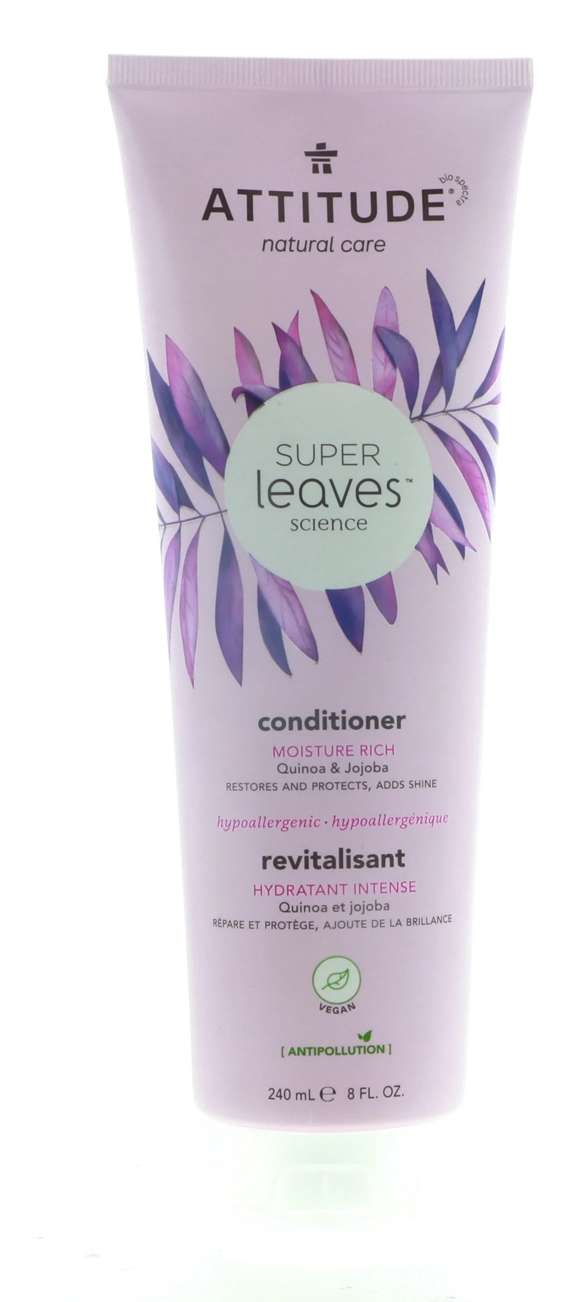 ATTITUDE Moisture Rich Conditioner for Dry Hair, Quinoa & Jojoba, 240 mL