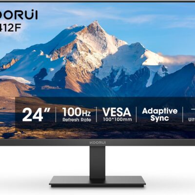 KOORUI 24" FHD Monitor, 100Hz, 99% sRGB, 3000:1 Contrast
