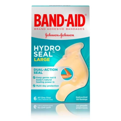 Band-Aid Hydro Seal Large Waterproof Blister Bandages, 6-Pack